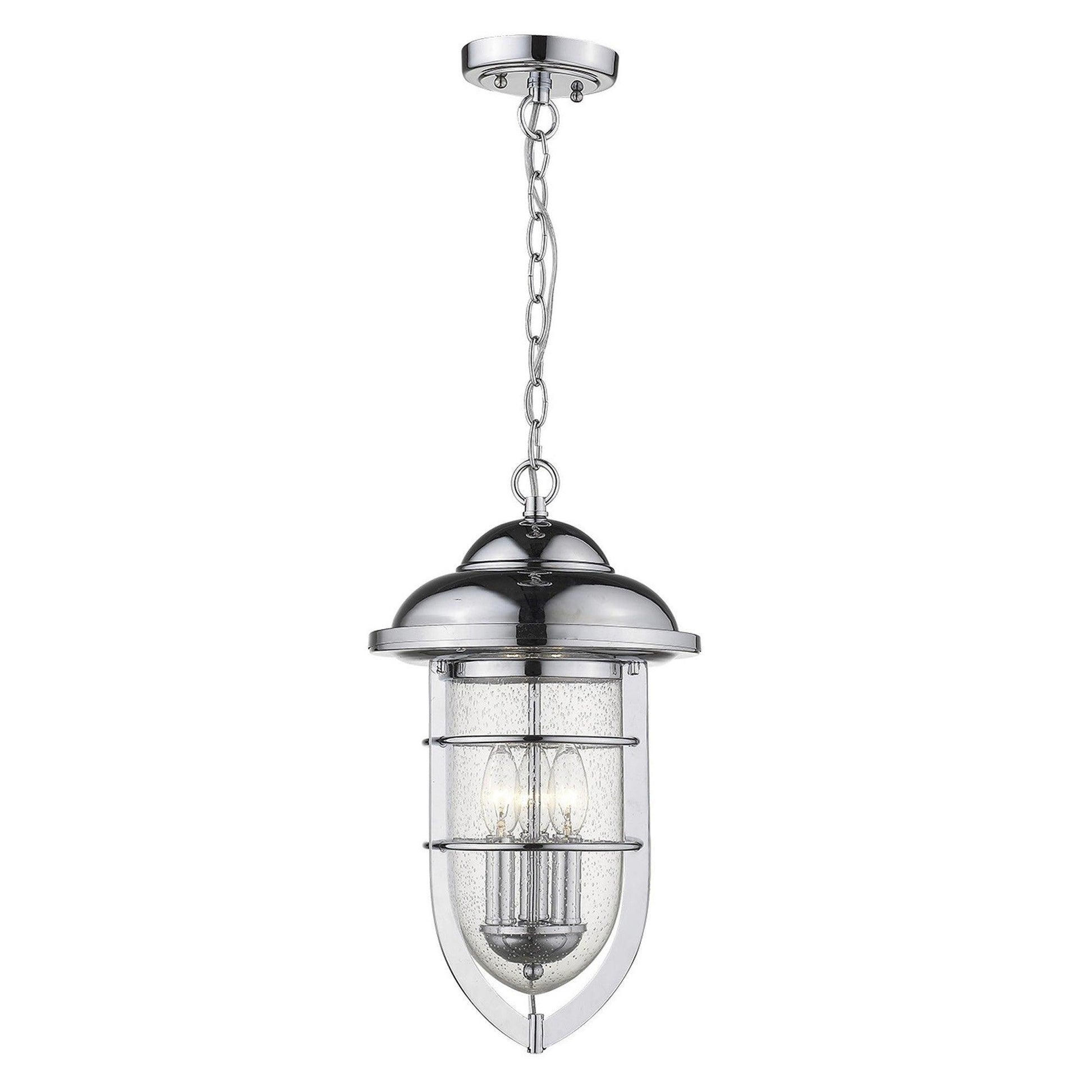 Dylan 3-Light Chrome Hanging Lantern - AFS