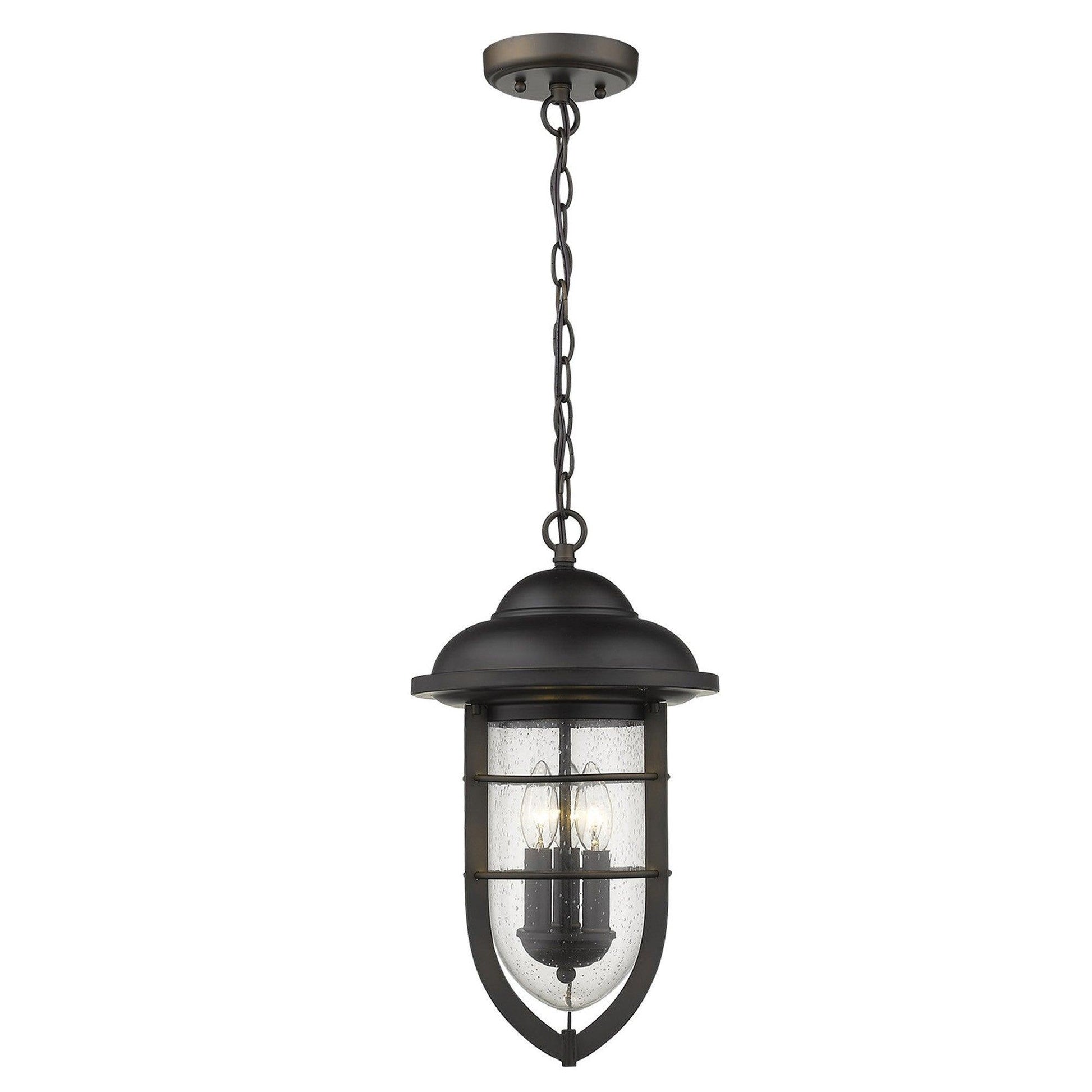 Dylan 3-Light Oil-Rubbed Bronze Hanging Lantern - AFS