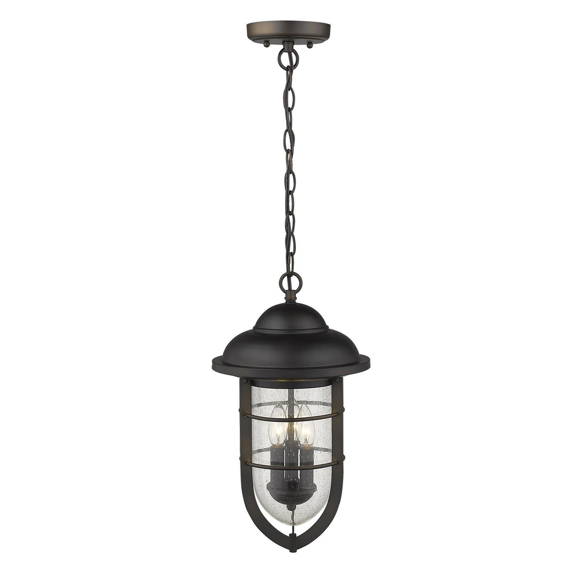 Dylan 3-Light Oil-Rubbed Bronze Hanging Lantern - AFS