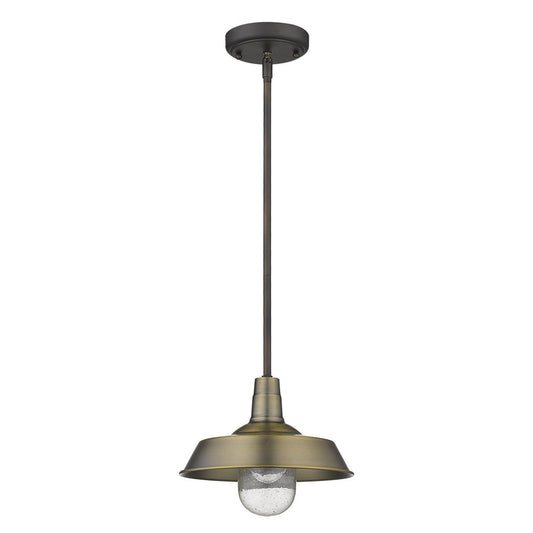 Brushed Gold Shallow Plate Adjustable Pendant Light - AFS