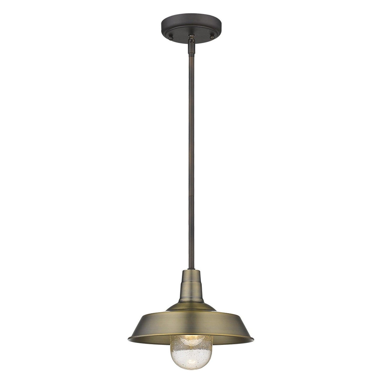 Brushed Gold Shallow Plate Adjustable Pendant Light - AFS