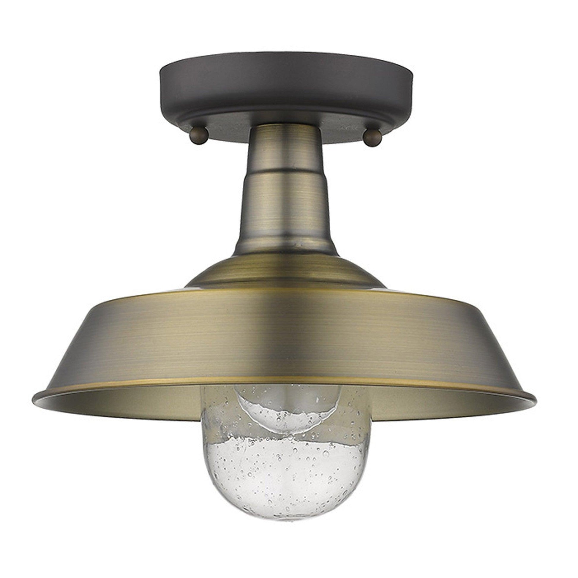 Brushed Gold Shallow Plate Adjustable Pendant Light - AFS