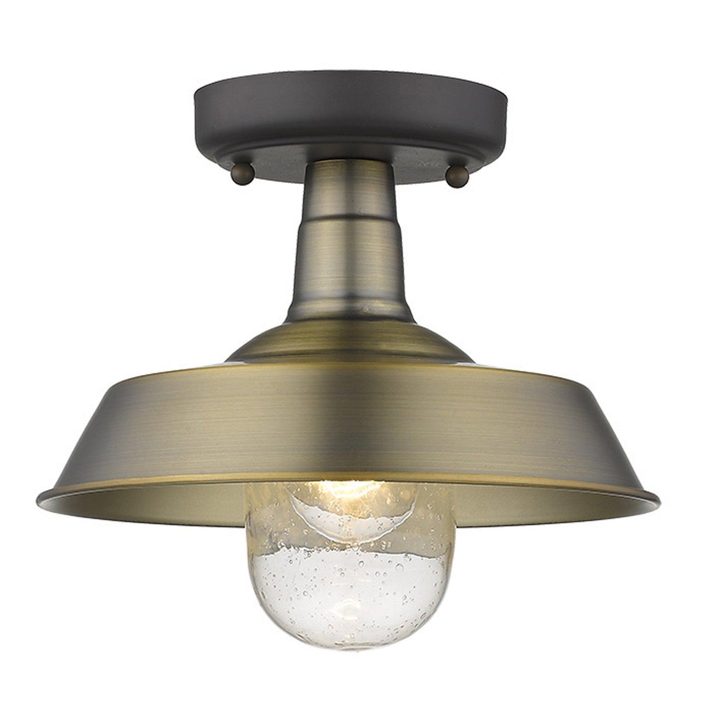 Brushed Gold Shallow Plate Adjustable Pendant Light - AFS