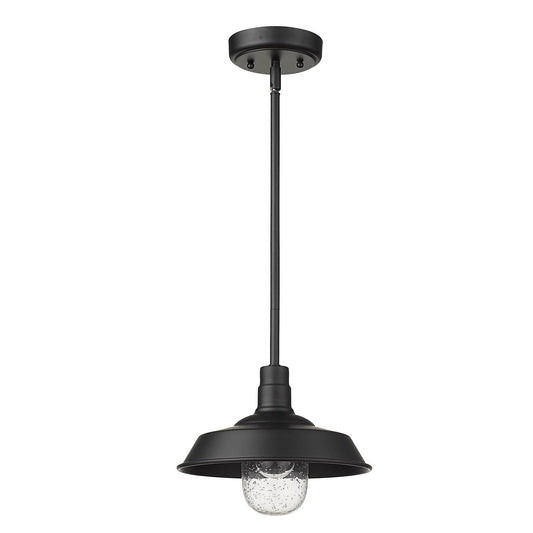 Matte Black Shallow Plate Adjustable Pendant Light - AFS