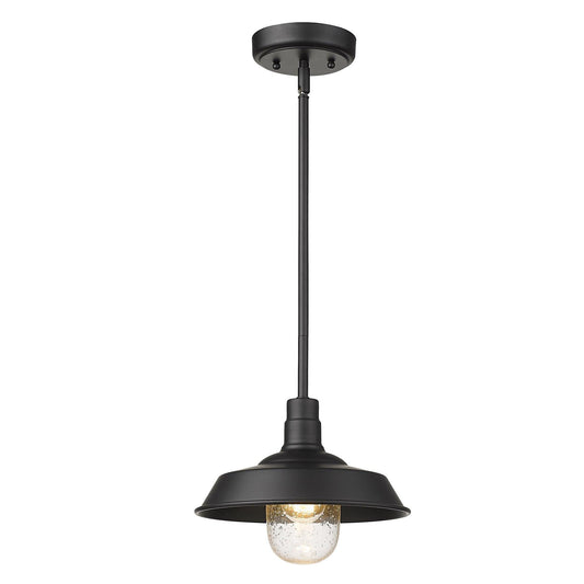 Matte Black Shallow Plate Adjustable Pendant Light - AFS