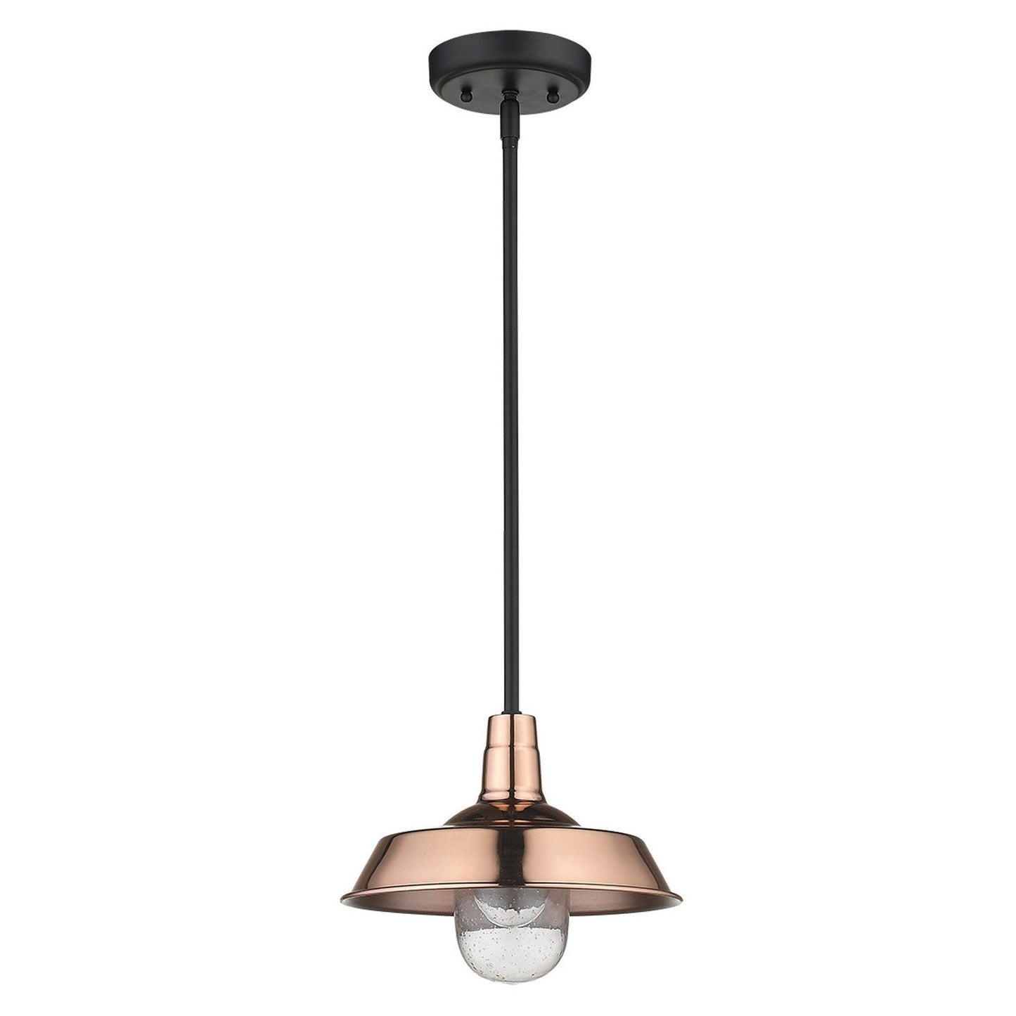 Shiny Copper Shallow Plate Adjustable Pendant Light - AFS