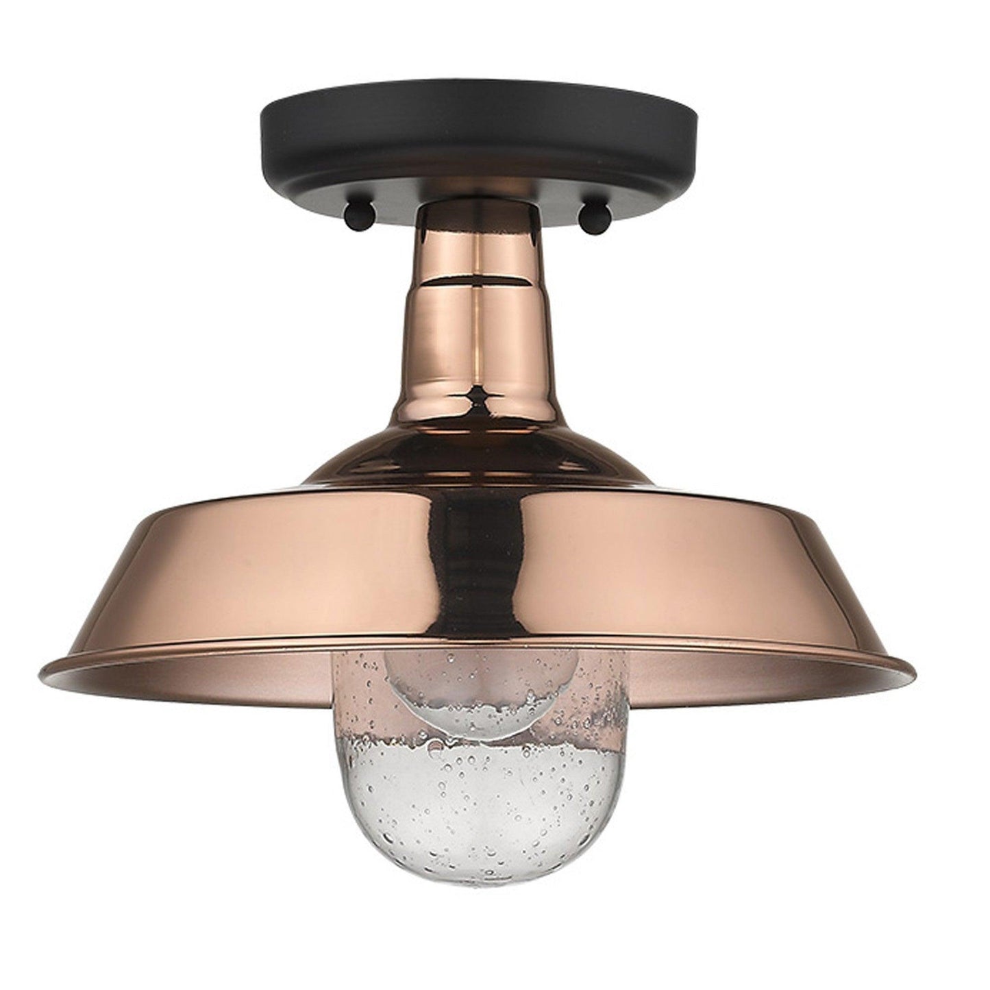 Shiny Copper Shallow Plate Adjustable Pendant Light - AFS