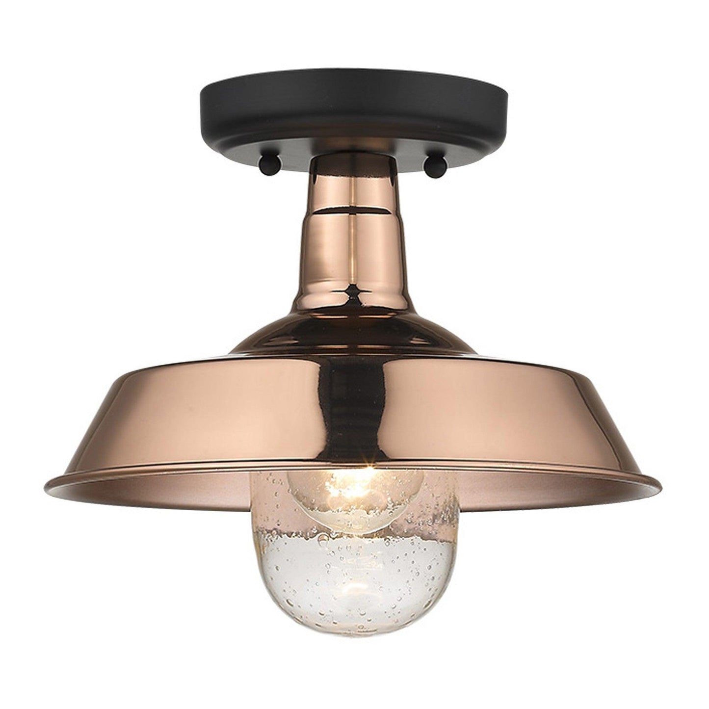 Shiny Copper Shallow Plate Adjustable Pendant Light - AFS