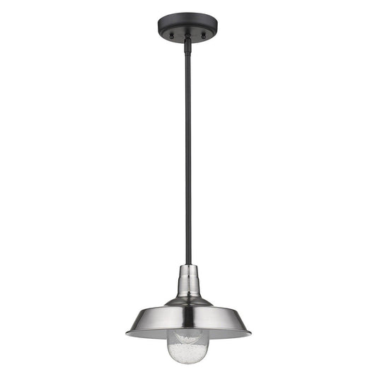 Silver Shallow Plate Adjustable Pendant Light - AFS