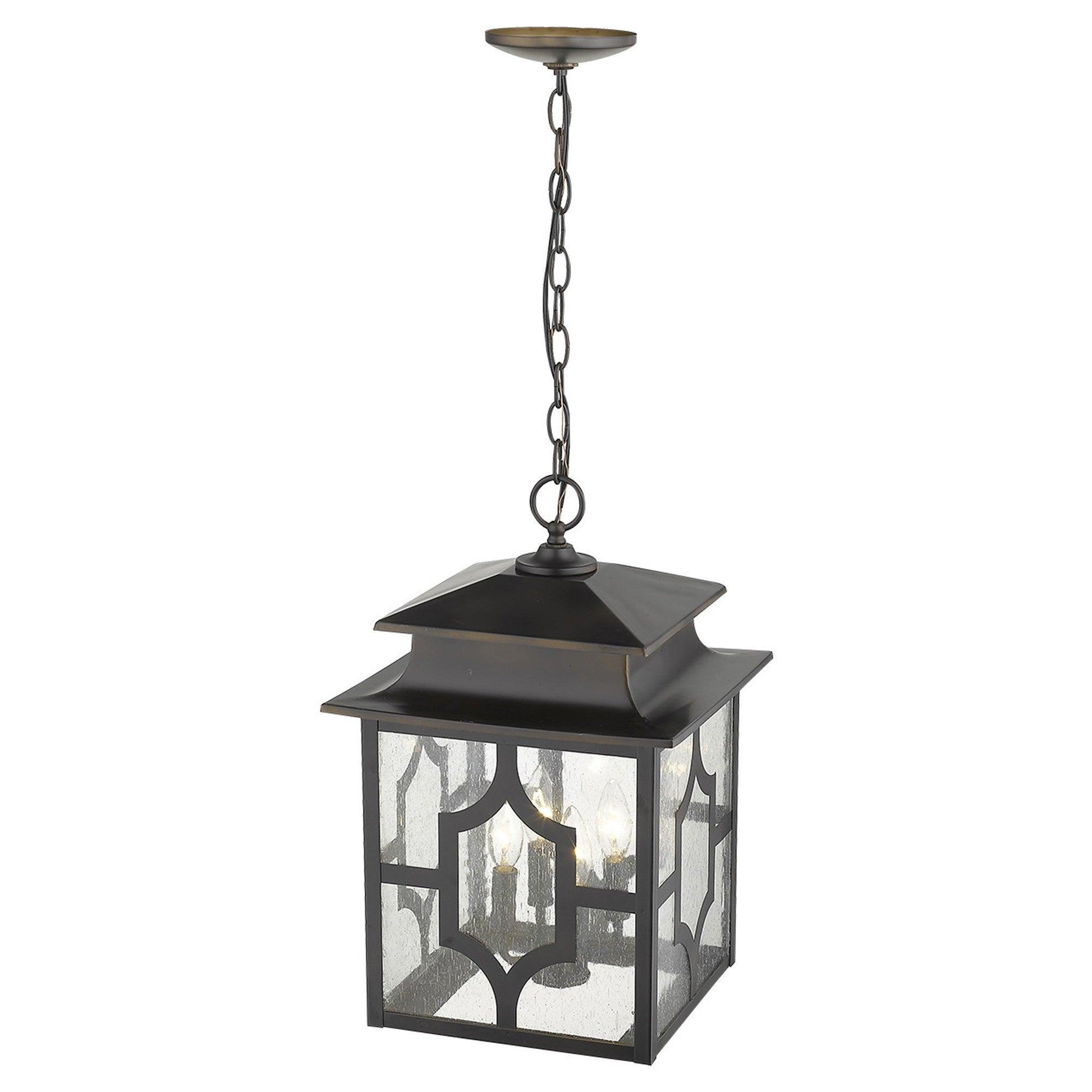 Calvert 4-Light Oil-Rubbed Bronze Hanging Lantern - AFS