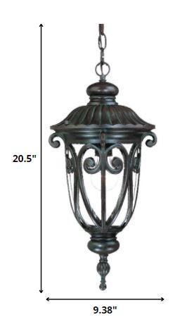 Naples 1-Light Marbelized Mahogany Hanging Light - AFS