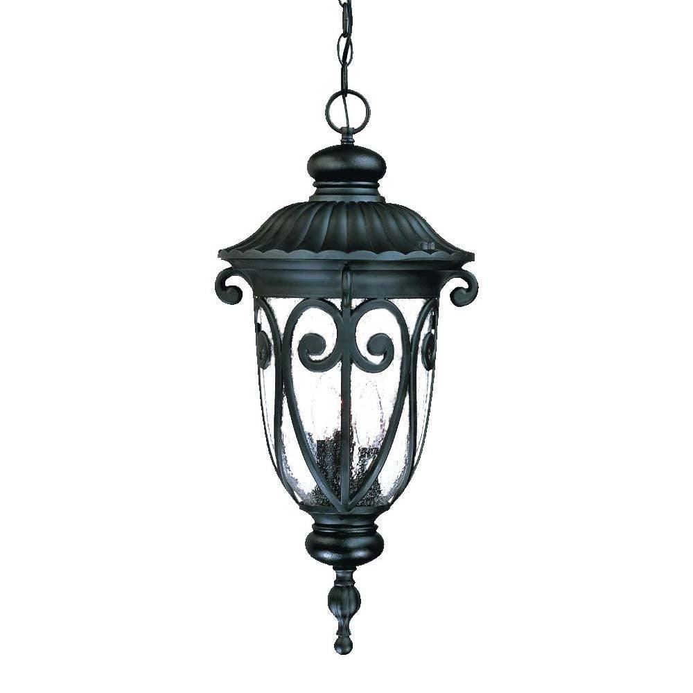 Naples 3-Light Matte Black Hanging Light - AFS