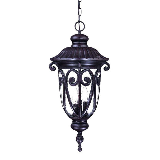 Naples 3-Light Marbelized Mahogany Hanging Light - AFS