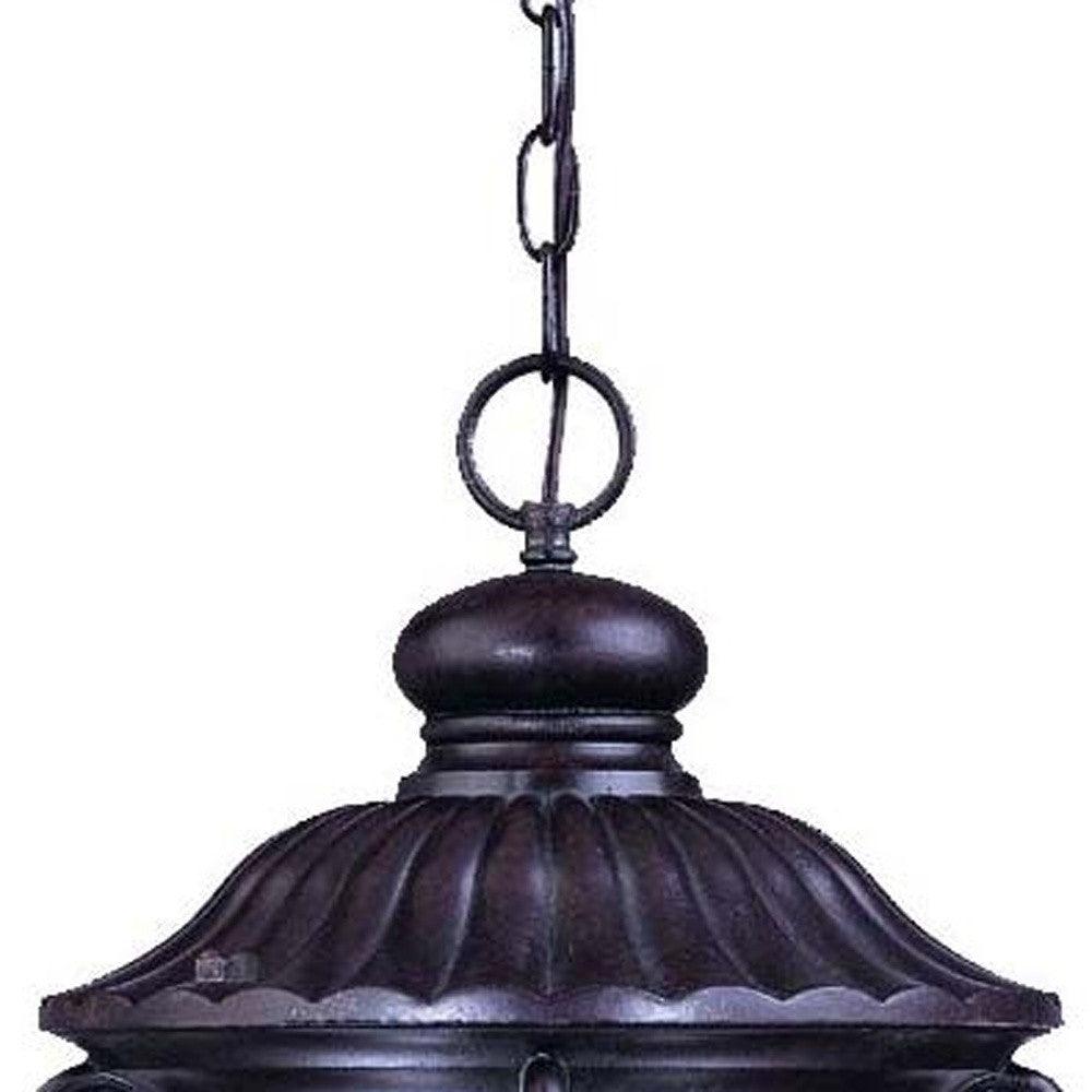 Naples 3-Light Marbelized Mahogany Hanging Light - AFS