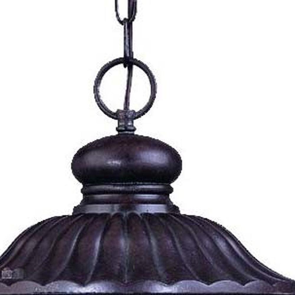 Naples 3-Light Marbelized Mahogany Hanging Light - AFS