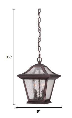 Antique Bronze Birdhouse Shape Outdoor Hanging Light - AFS