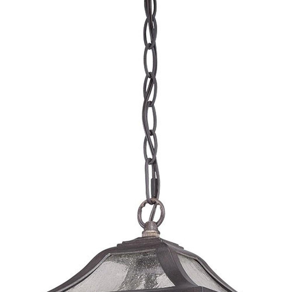 Matte Black Birdhouse Shape Outdoor Hanging Light - AFS