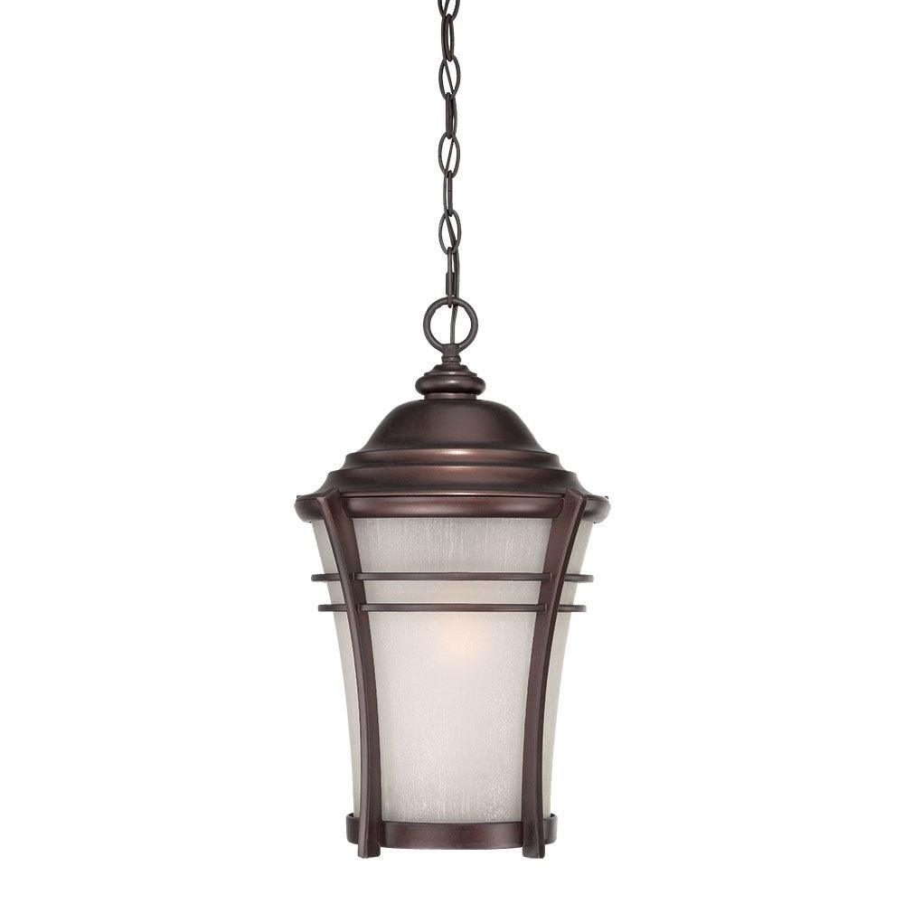 Frosted Glass Bronze Lantern Hanging Light - AFS