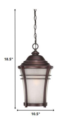 Frosted Glass Bronze Lantern Hanging Light - AFS