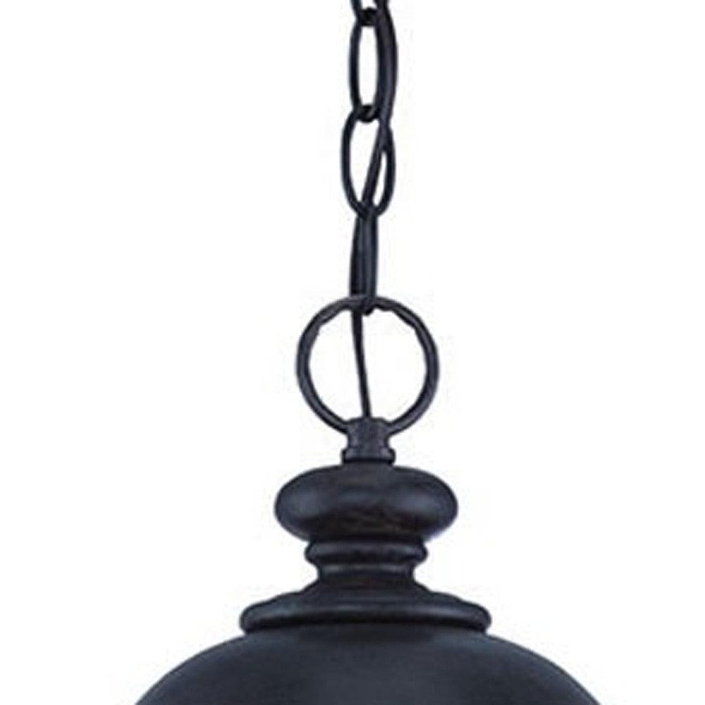 XL Three Light Matte Black Urn Shaped Hanging Light - AFS