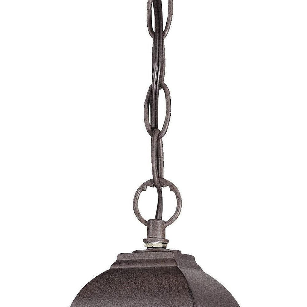 Antique Brown Beveled Glass Outdoor Hanging Light - AFS