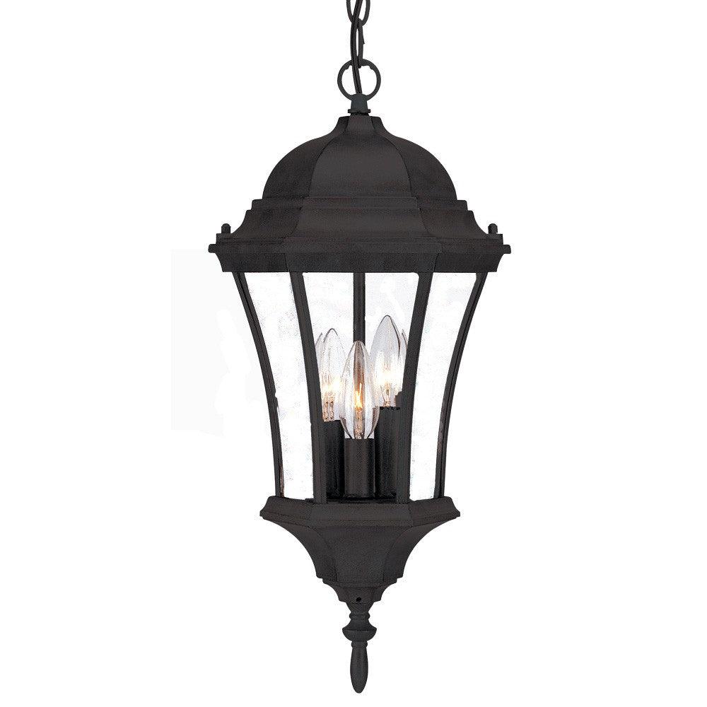 Three Light Matte Black Carousel Lantern Hanging Light - AFS