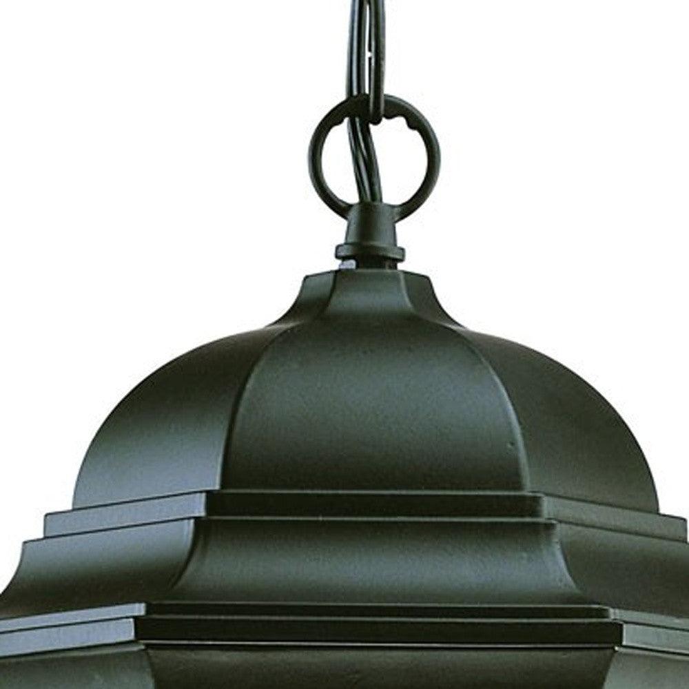 Three Light Matte Black Wide Lantern Hanging Light - AFS