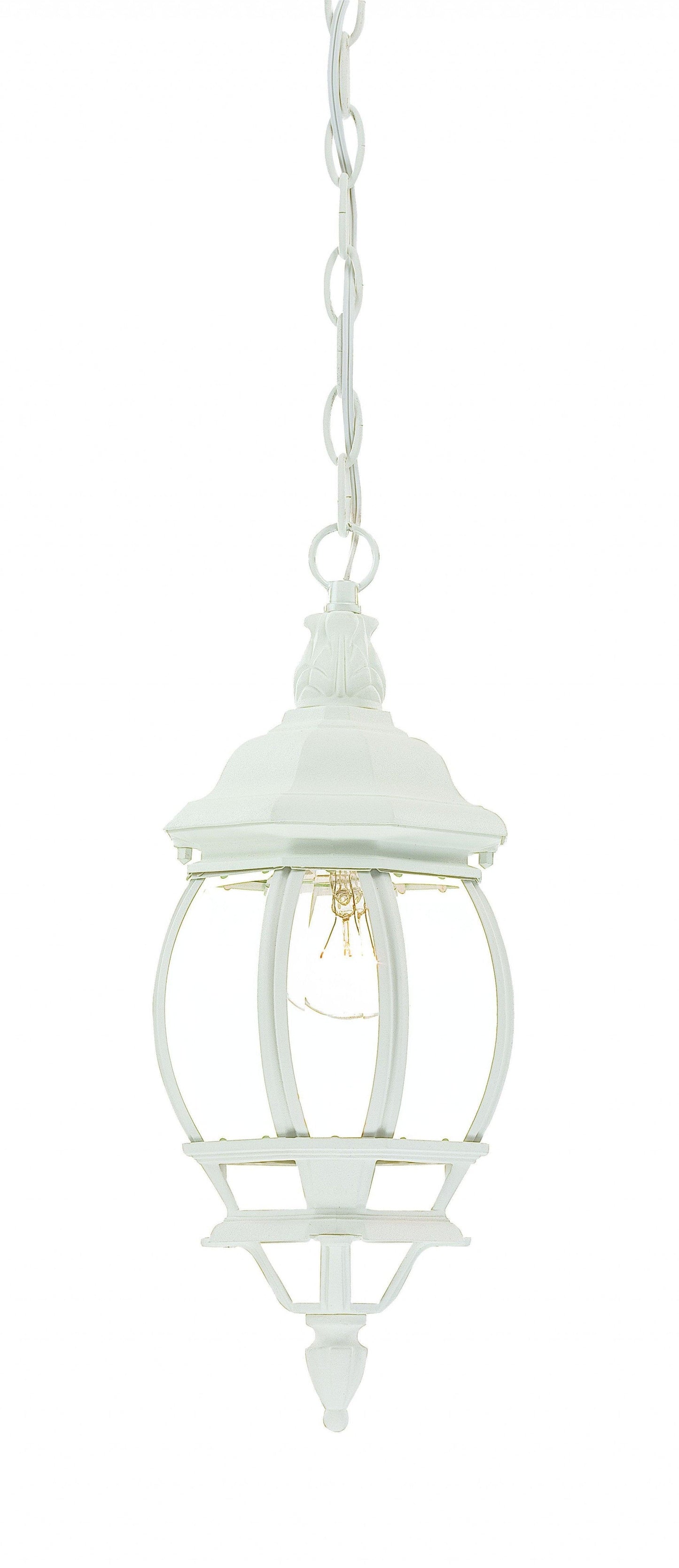 White Glass Globe Hanging Light - AFS