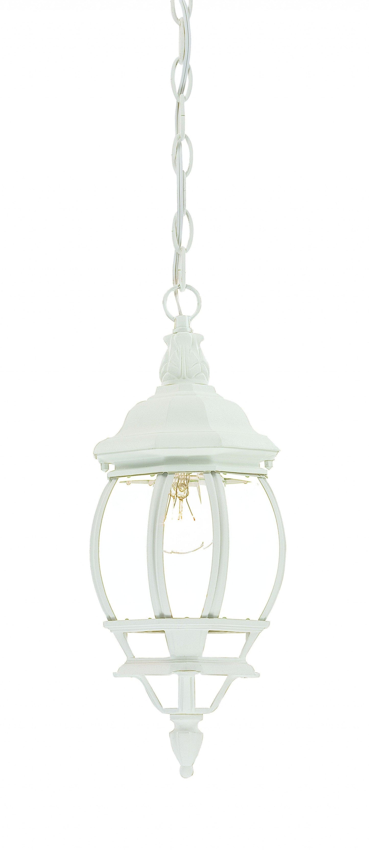 White Glass Globe Hanging Light - AFS