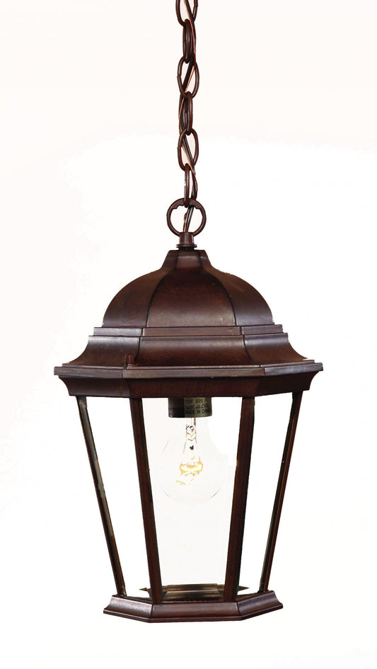 Dark Brown Domed Glass Lantern Hanging Light - AFS