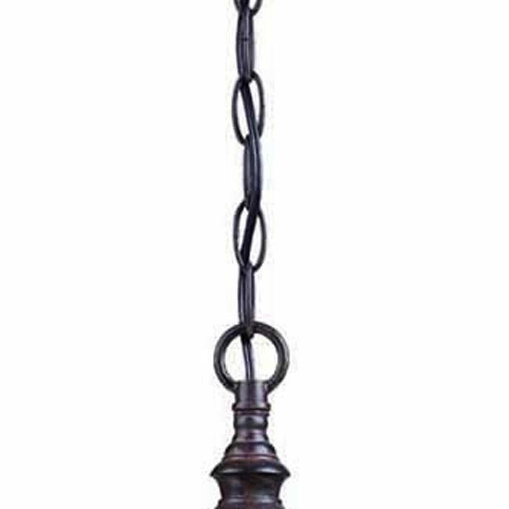 Three Light Dark Brown Eastern Lantern Hanging Light - AFS