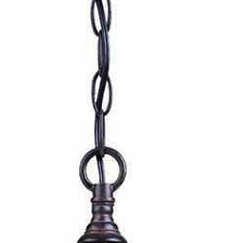 Three Light Dark Brown Eastern Lantern Hanging Light - AFS