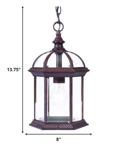 Dark Brown Cage Hanging Light - AFS