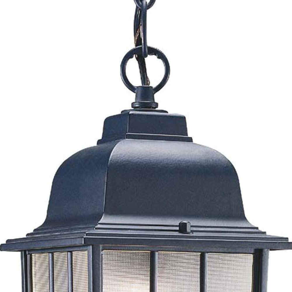 Matte Black Window Pane Lantern Hanging Light - AFS