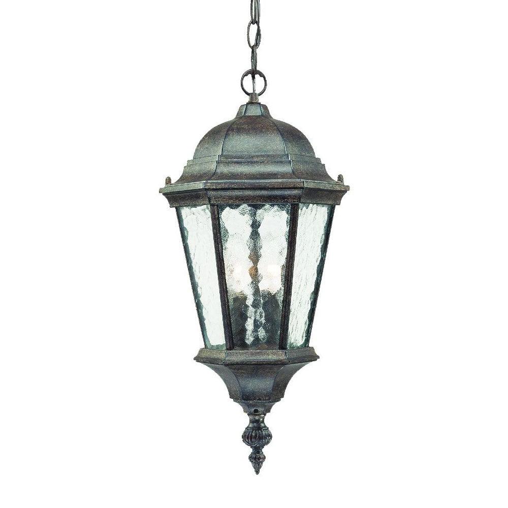 Two Light Antique Black Carousel Lantern Hanging Light - AFS