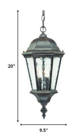 Two Light Antique Black Carousel Lantern Hanging Light - AFS