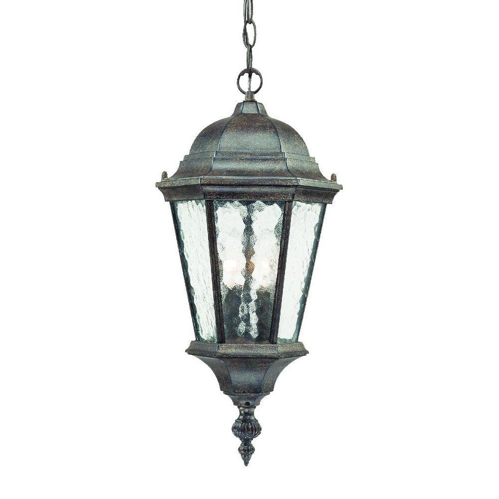 Two Light Antique Black Carousel Lantern Hanging Light - AFS