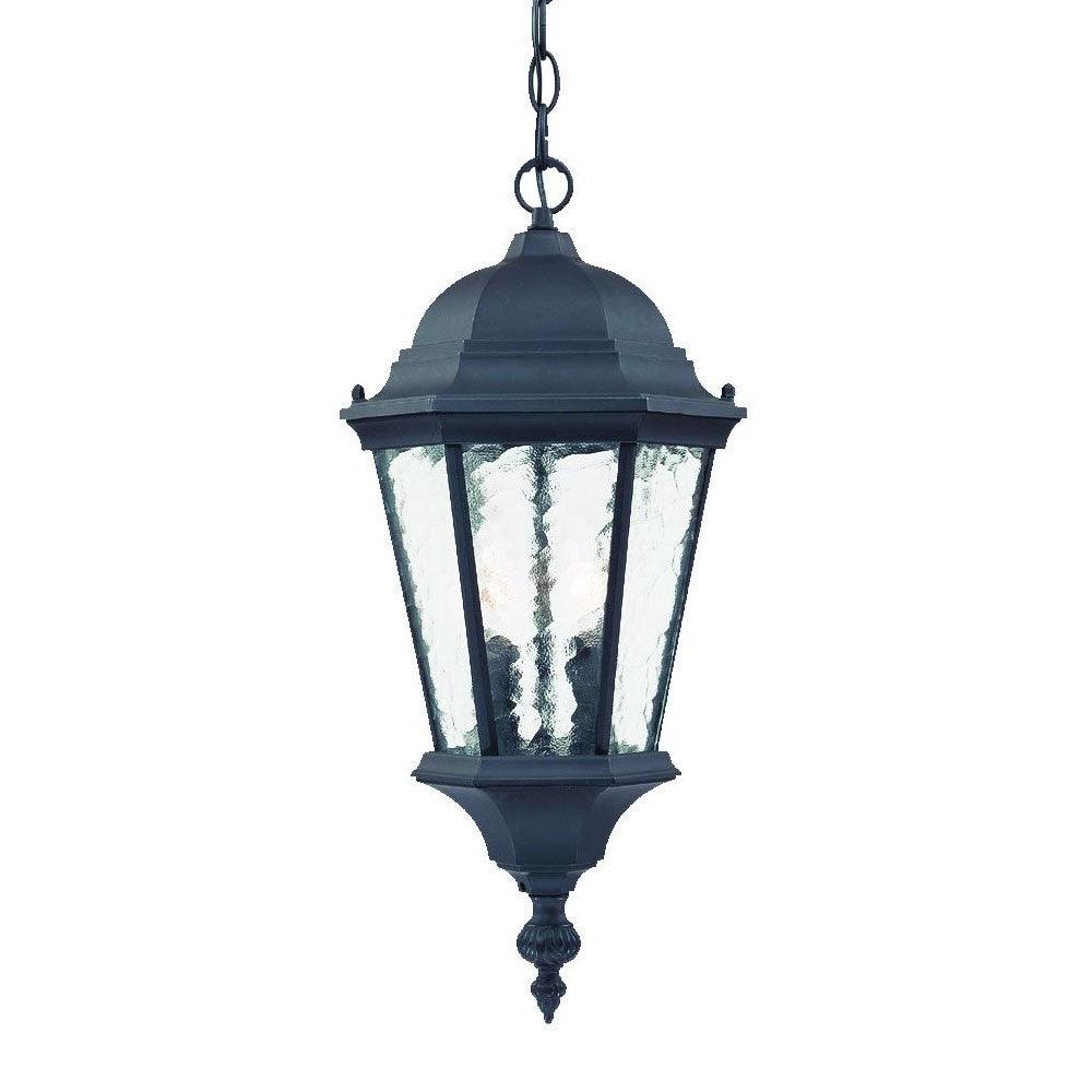 Two Light Matte Black Carousel Lantern Hanging Light - AFS