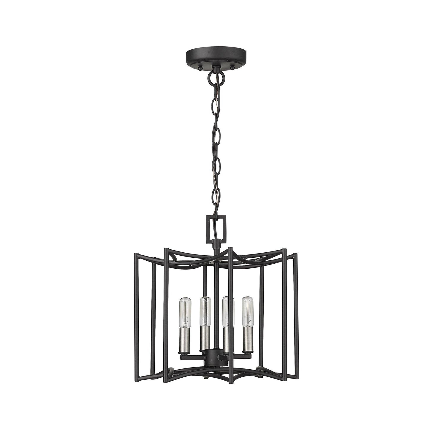 Rhian 4-Light Matte Black Pendant - AFS