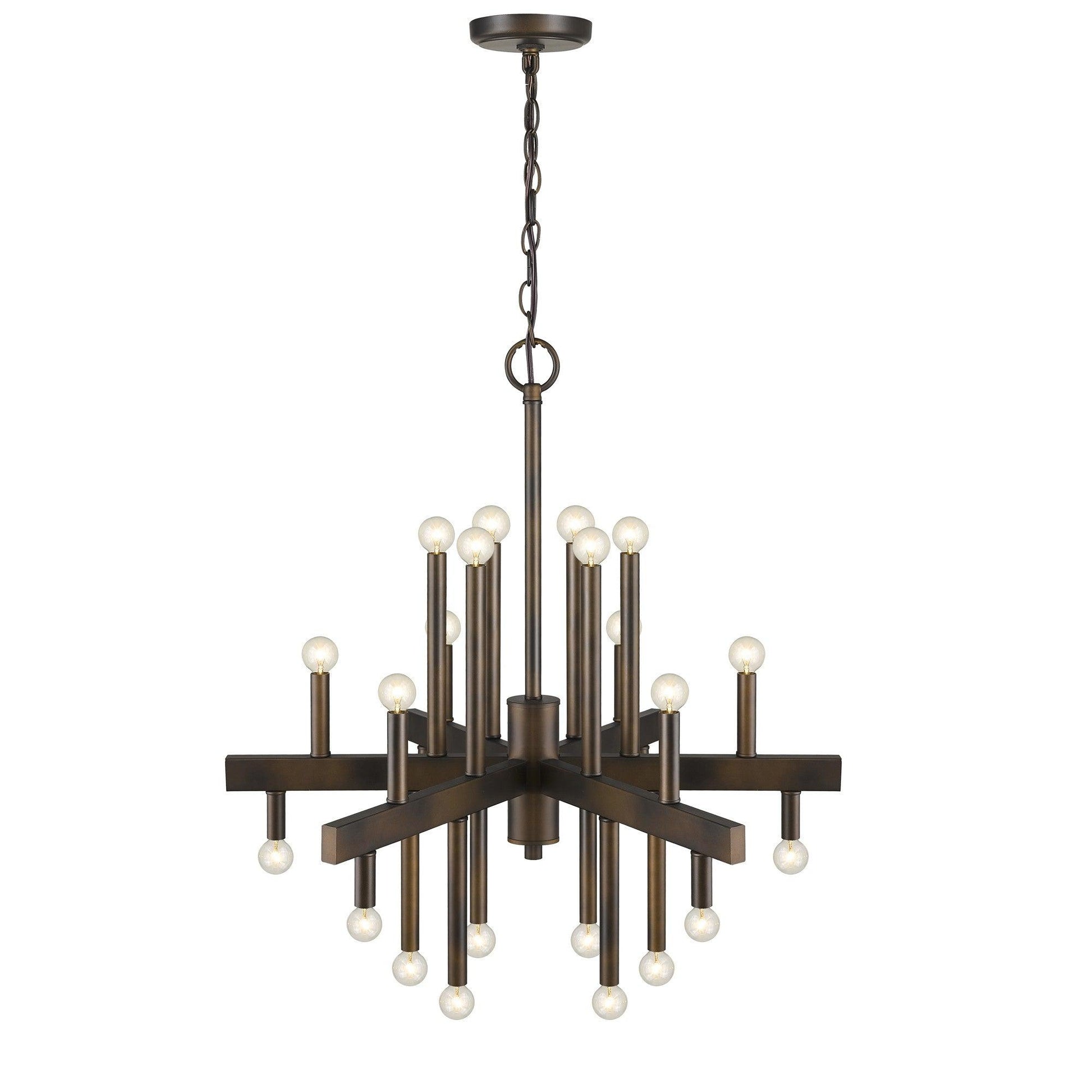 Fallon 24-Light Oil-Rubbed Bronze Chandelier - AFS