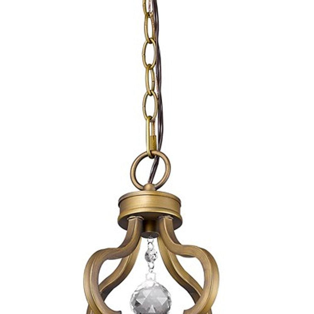 Peyton 6-Light Raw Brass Chandelier With Crystal Accents - AFS