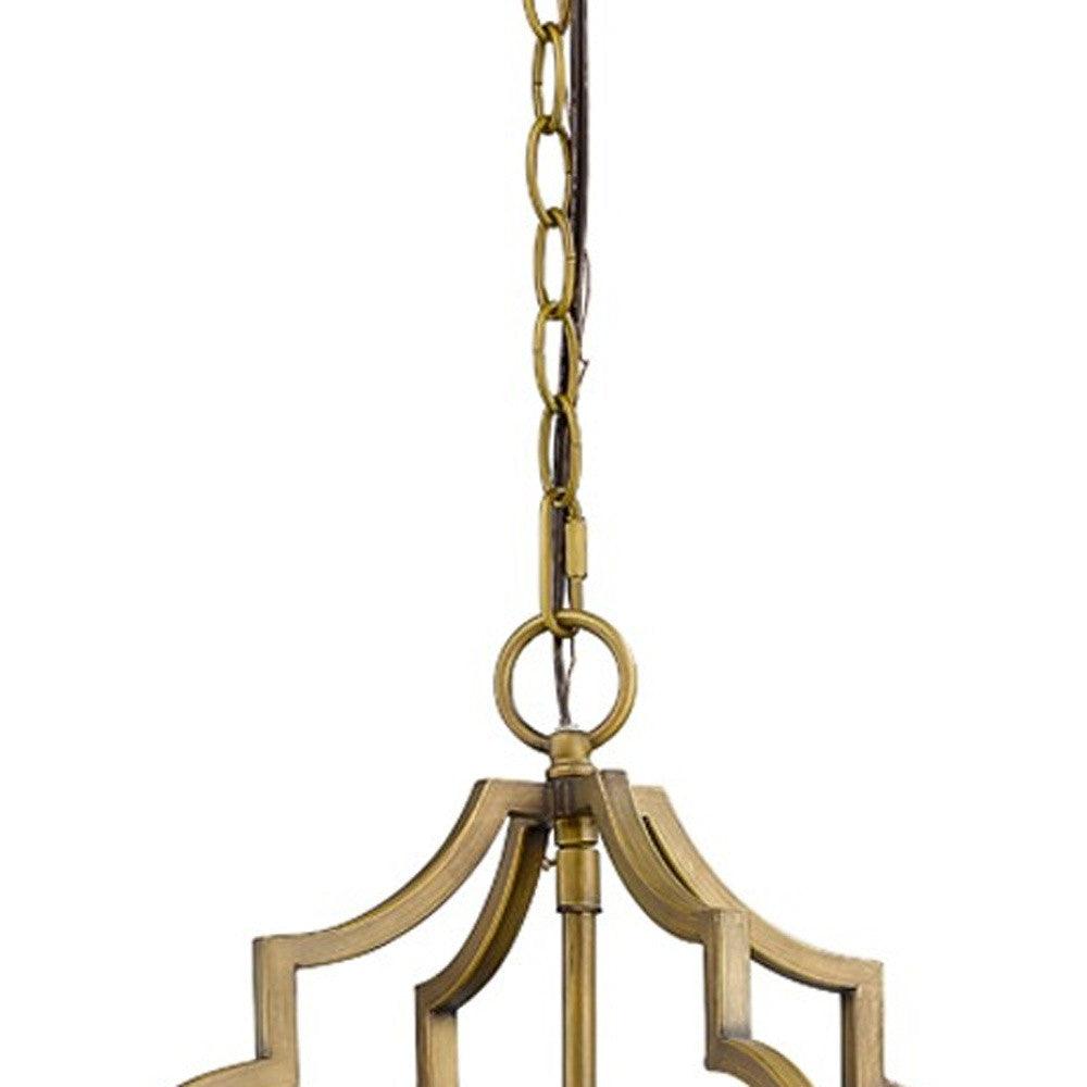 Peyton 4-Light Raw Brass Chandelier With Crystal Accents - AFS