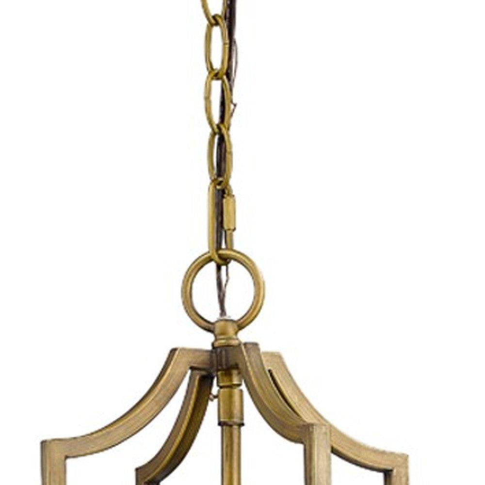 Peyton 4-Light Raw Brass Chandelier With Crystal Accents - AFS