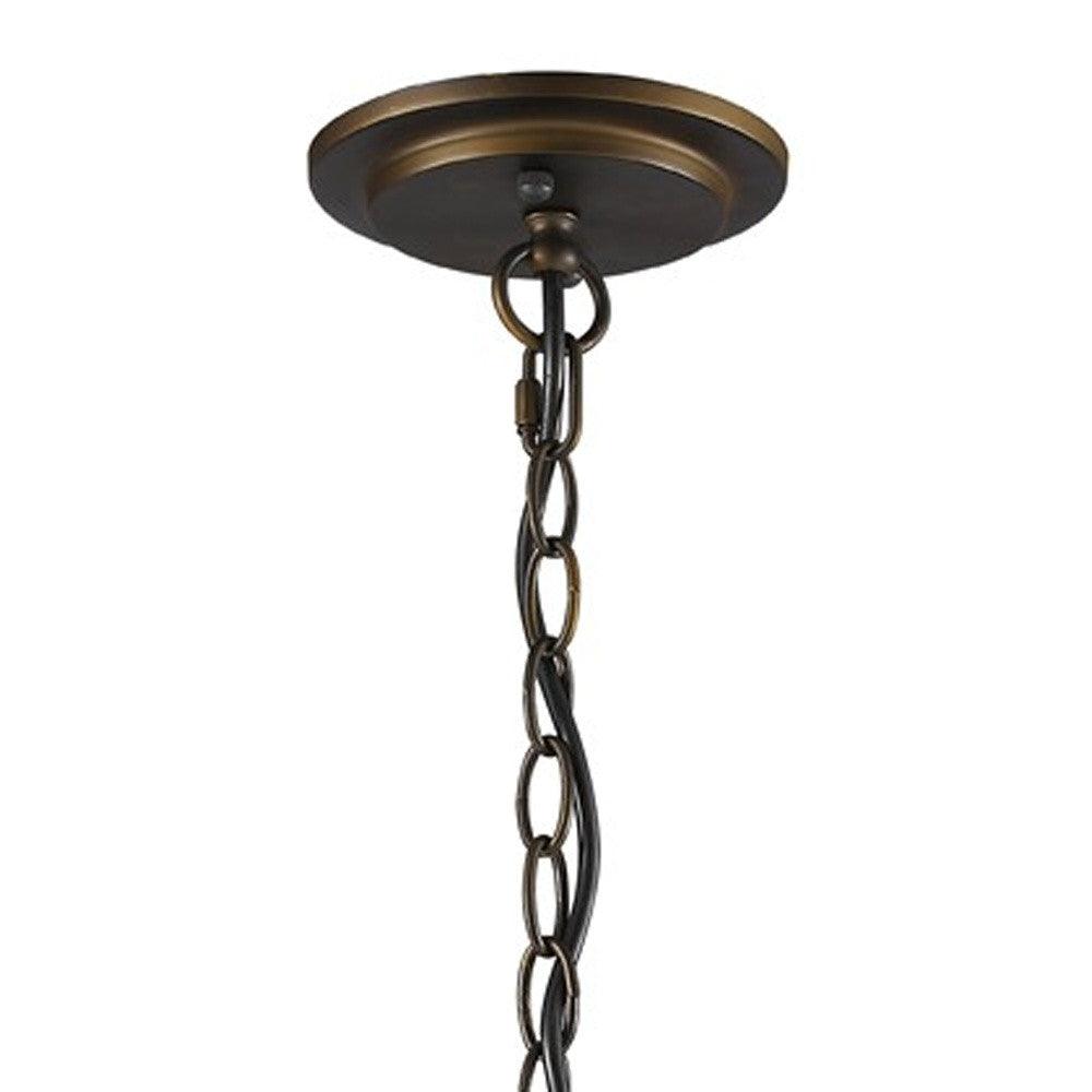 Olivia 1-Light Oil-Rubbed Bronze Crystal Globe Pendant - AFS