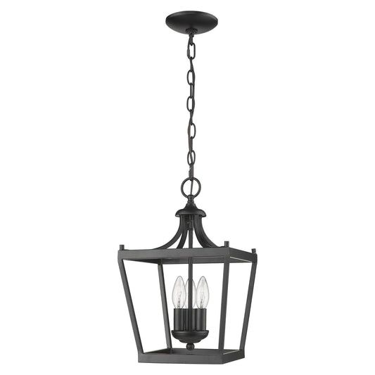 Vintage Black Metal Tapered Hanging Light - AFS