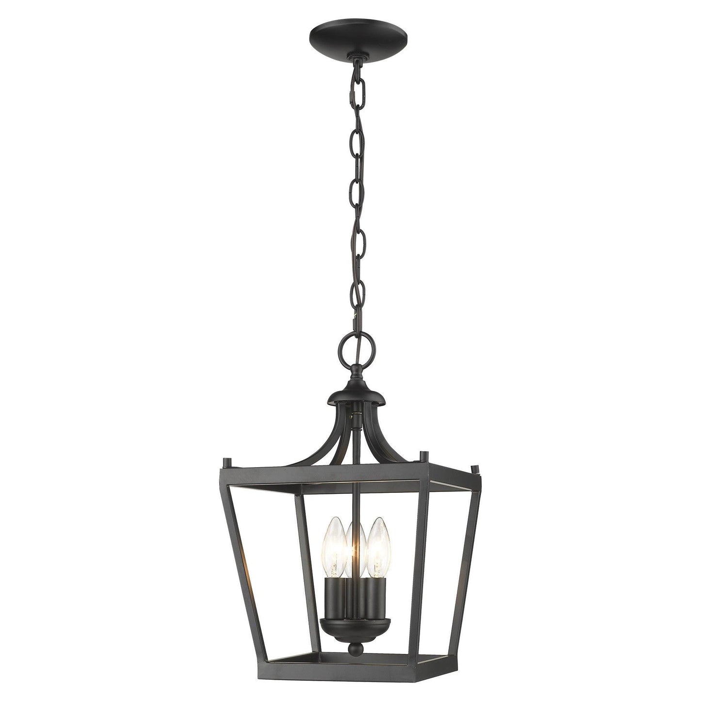 Vintage Black Metal Tapered Hanging Light - AFS