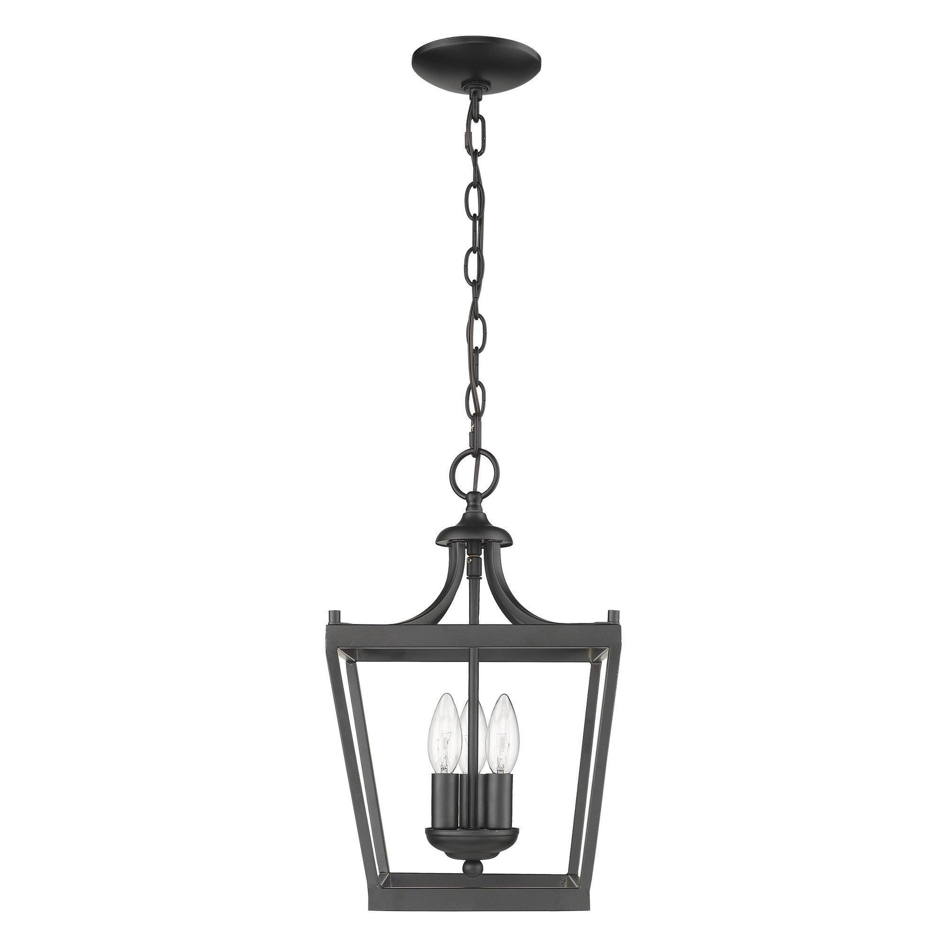 Vintage Black Metal Tapered Hanging Light - AFS