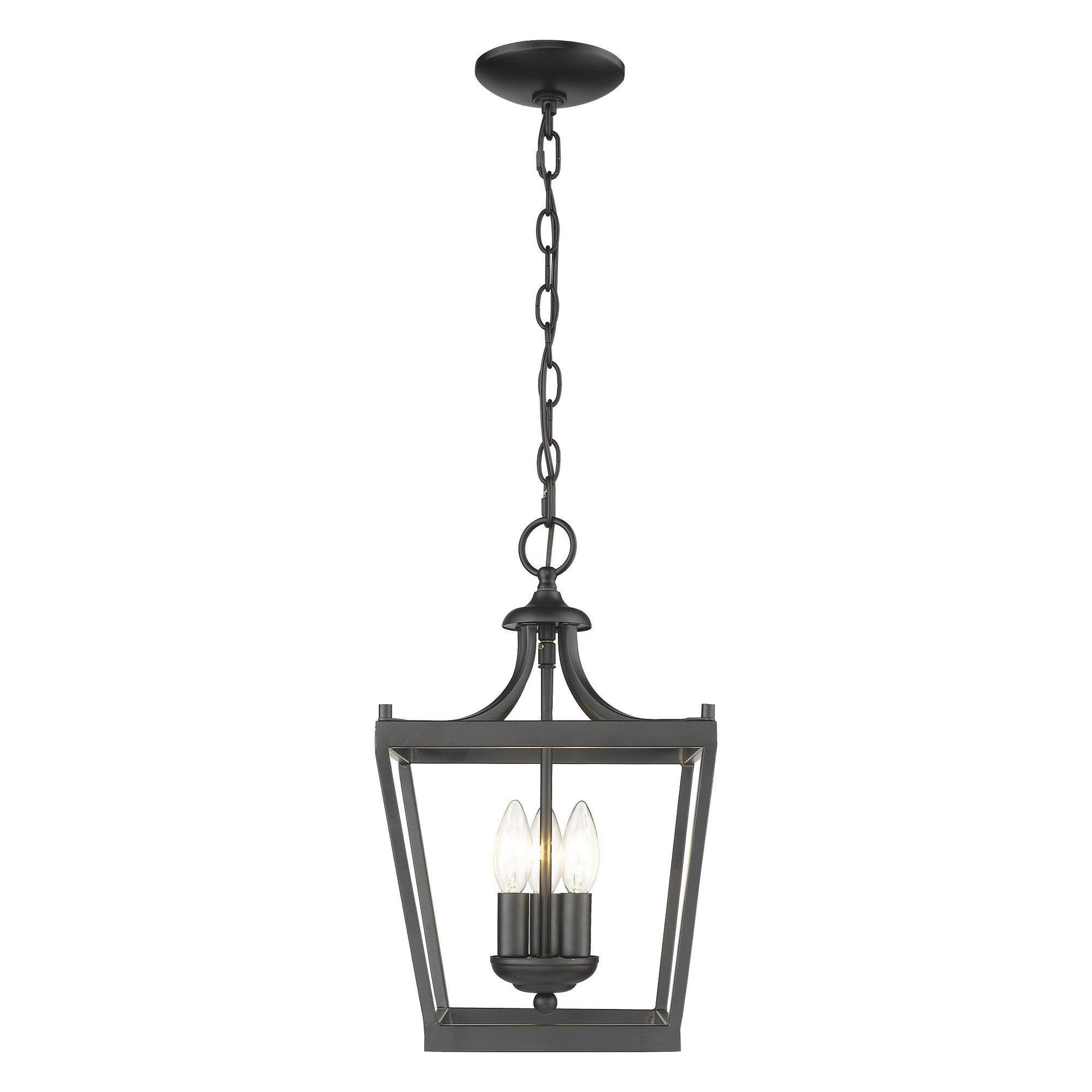 Vintage Black Metal Tapered Hanging Light - AFS