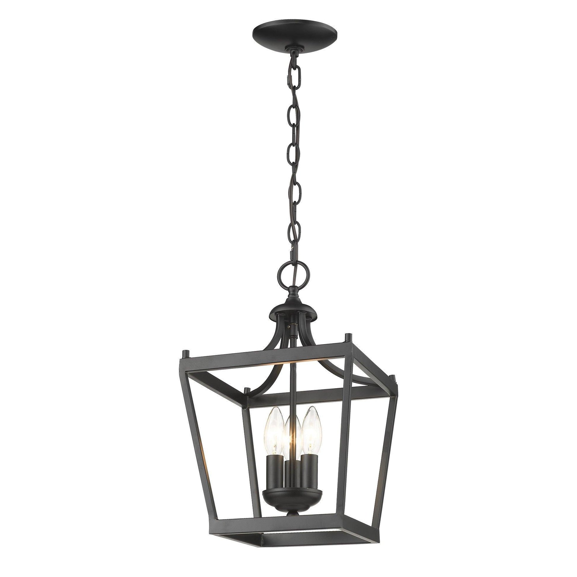 Vintage Black Metal Tapered Hanging Light - AFS