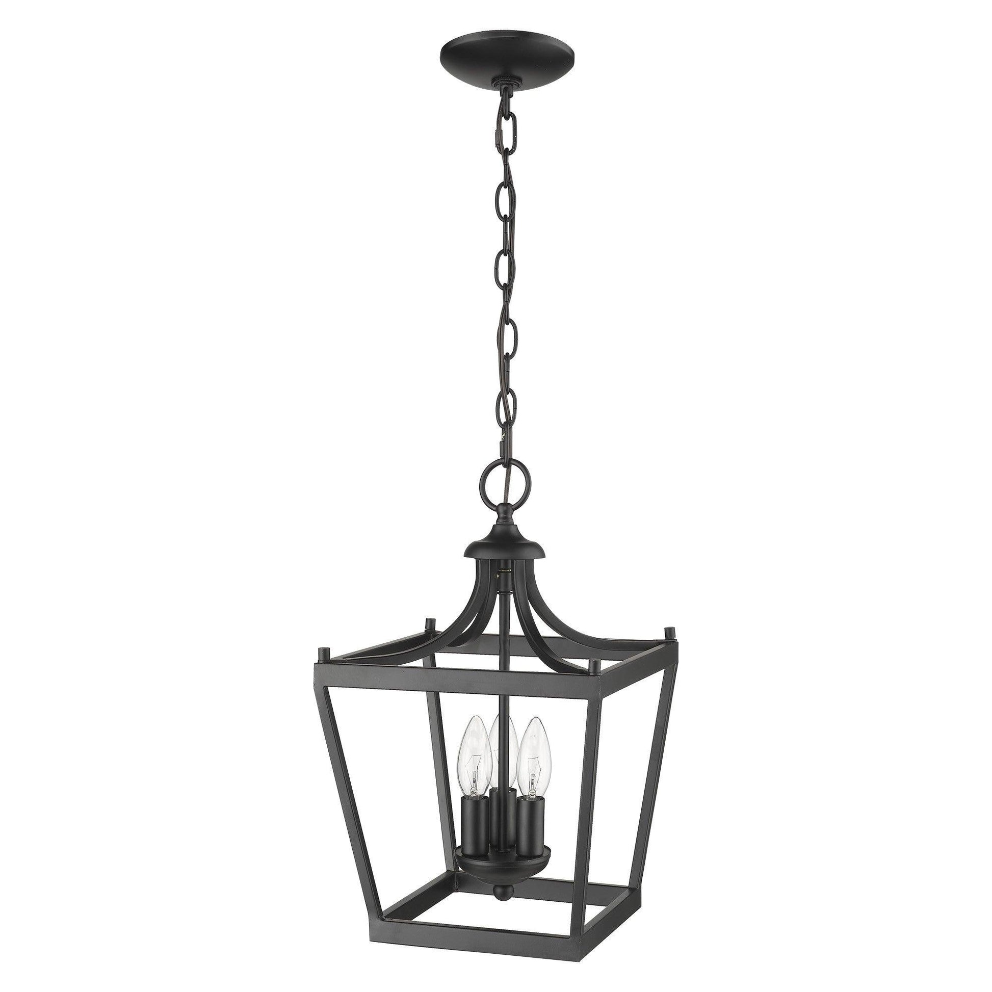 Vintage Black Metal Tapered Hanging Light - AFS